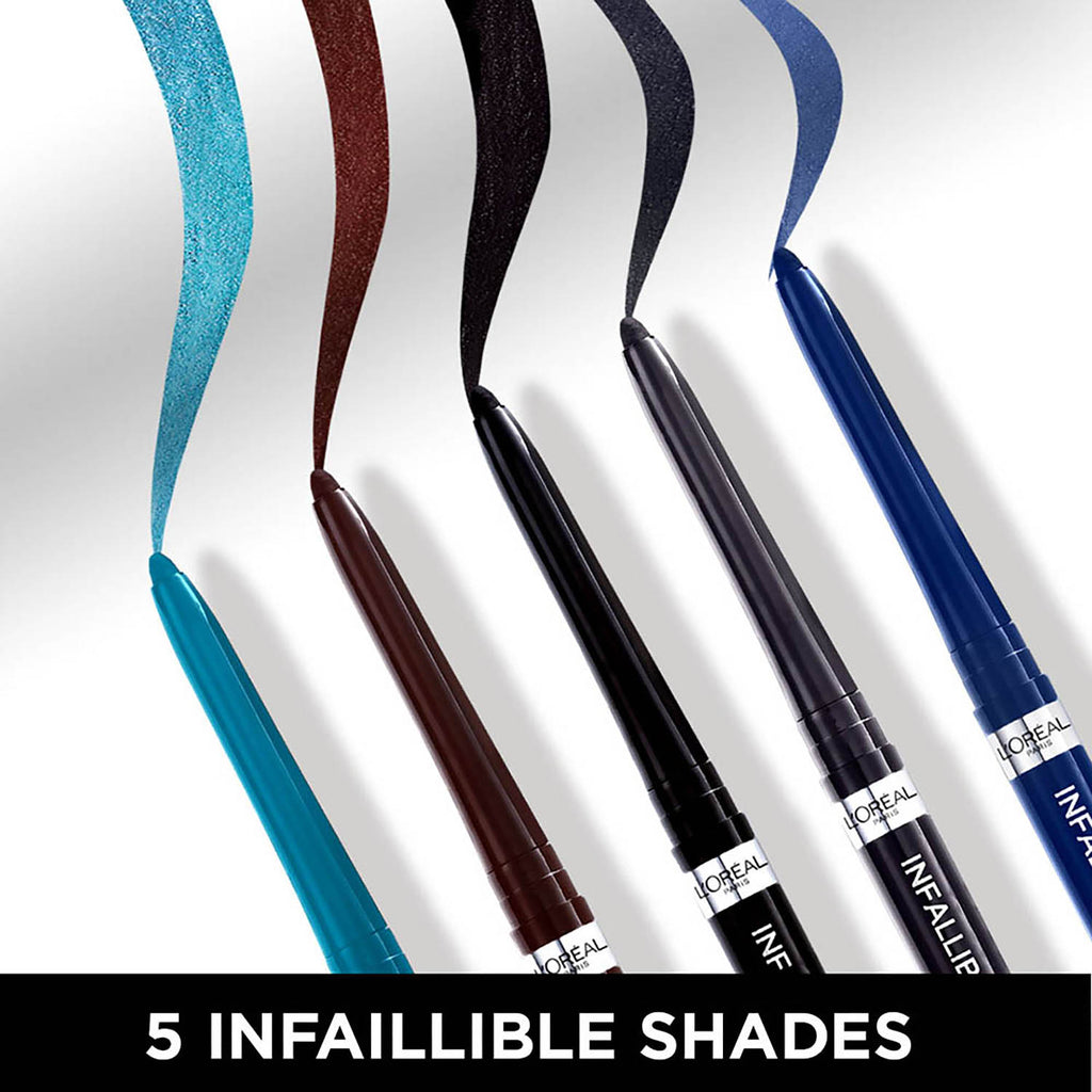L'Oreal Paris INFAILLIBLE GRIP Upto 36H Gel Automatic Eye Liner -004 Brown Denim