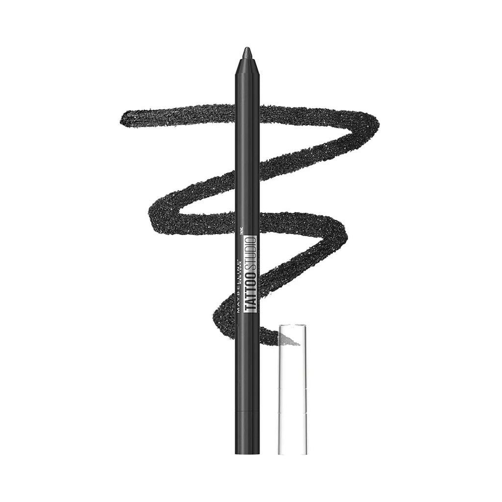 Maybelline New York Tattoo Eye Liner Gel Color Pencil, Metallic Finish, Metallic Nights Black, 1.2g