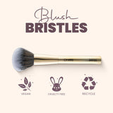 MARS Artist's Arsenal Professional Blush Brush | Feather Soft Bristle | Suitable for Powder, Cream & Liquid | Precise Synthetic Bristles | Luxe Design Makeup Brush (Golden)