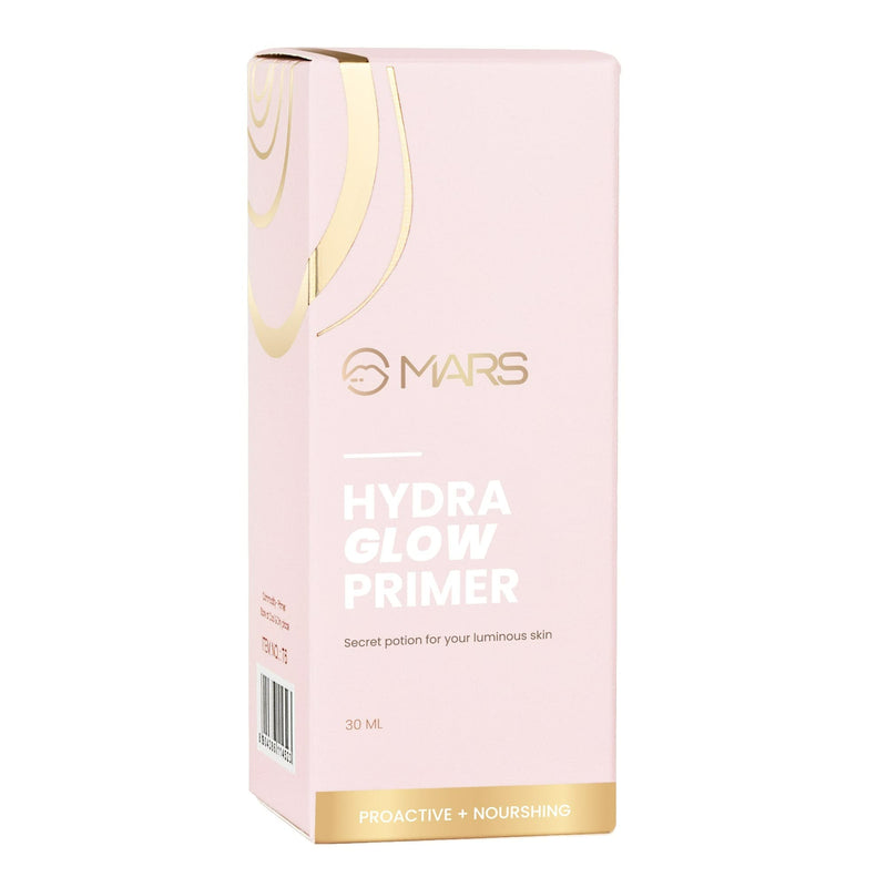 MARS Hydra Glow Primer for Face Makeup (30ml) | Nourishes Skin with Hyaluronic Acid, Argan oil, Aloevera Extract & Chamomile Water | Subtle Radiance | Dewy Base & Moisturization
