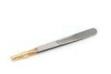 Basicare Stainless Steel Gold Precision Ground Slant Tip Tweezer For Women And Men.Tweezer For Ingrown Hair, Plucking Daily Beauty Tool.