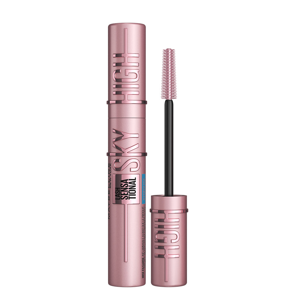 Maybelline New York Lash Sensational Sky High Waterproof Mascara, Lengthening & Volumizing Mascara With Bamboo Extract & Fibres, Very Black, 6ml