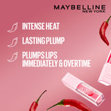 Maybelline New York Lifter Plump - Plumping Lip Gloss, Hot Chili, 5ml