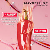 Maybelline New York Lifter Plump - Plumping Lip Gloss, Pink Sting , 5ml
