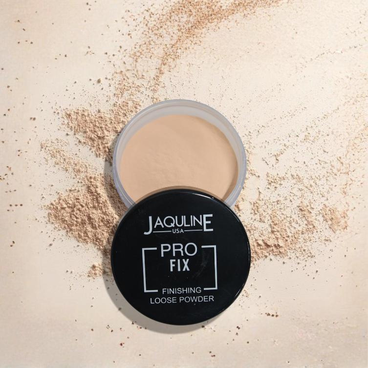 JAQULINE USA Pro Fix Finishing Loose Powder | Oil Control Matte Finish | Blurs Pores & Sets Makeup | Lightweight, Long Lasting - Ivory (15g)