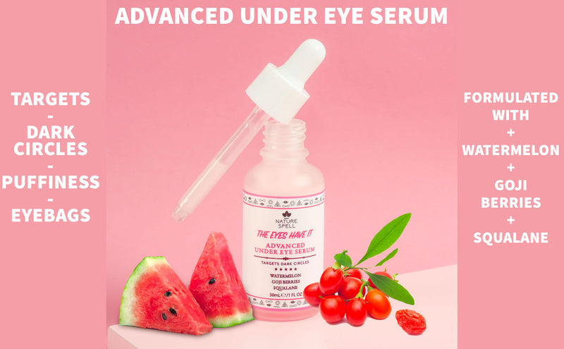 NATURE SPELL - THE EYES HAVE IT ADVANCED UNDER EYE SERUM WATERMELON GOJI BERRIES SQUALANE 30ML