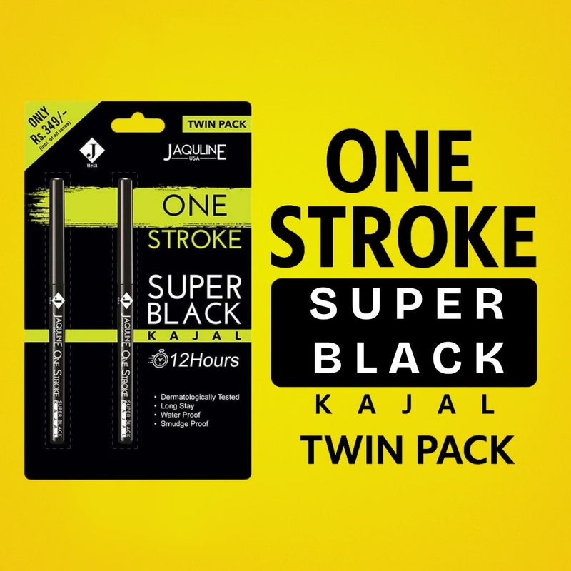 One Stroke Super Black Kajal Twin Pack(0.30g+0.30g)