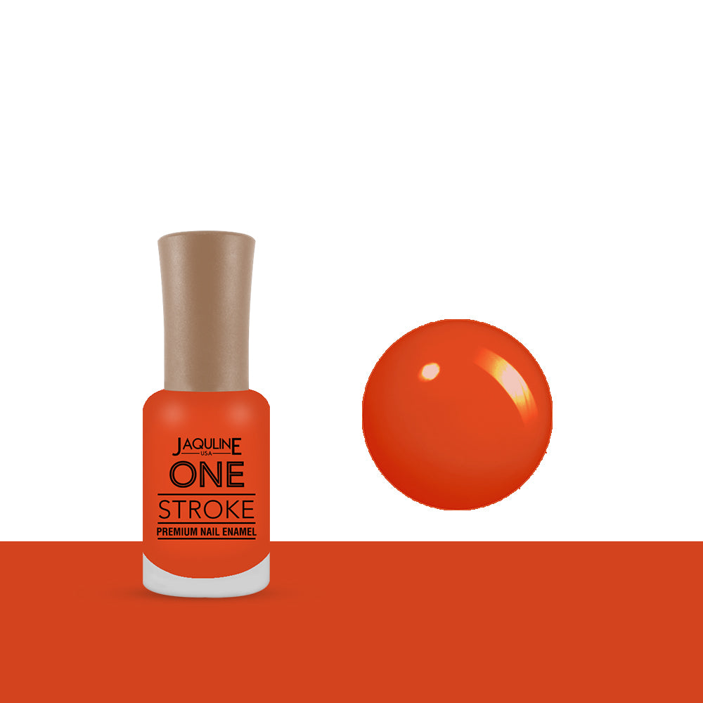 One Stroke Premium Nail Enamel One Stroke Orange Treat  #J65  8ml