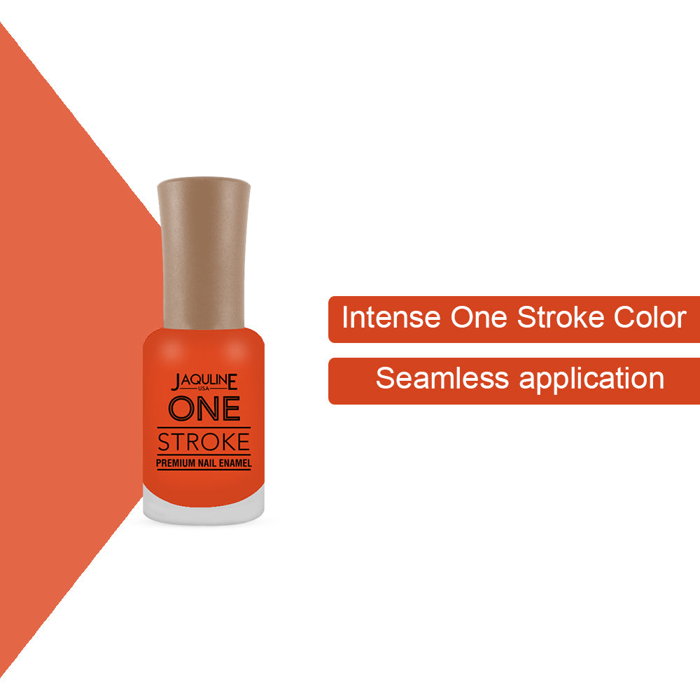 One Stroke Premium Nail Enamel One Stroke Orange Treat  #J65  8ml