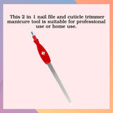 Jaquline USA 2 in 1 Nail File & Cuticle Trimmer
