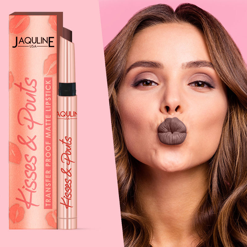 Jaquline USA Kisses & Pouts Matte Lipstick 1.4gm Lip locked 10 (1.4gm)