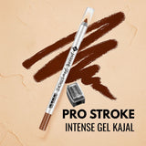 Jaquline USA Pro Stroke Intense Gel Kajal Super Brown 1.2 g, Smudge Proof, Long Lasting, Waterproof, Enriched with Vitamin E