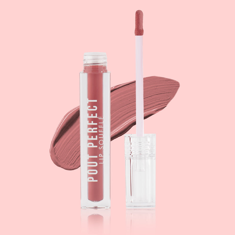 Jaquline USA Pout Perfect Lip Souffle, long lasting Liquid Lipstick, Matte Finish & Smooth Texture, Transfer Proof & Enriched with Hyaluronic Acid & Macadamia Oil, Barely Blush- 6ml