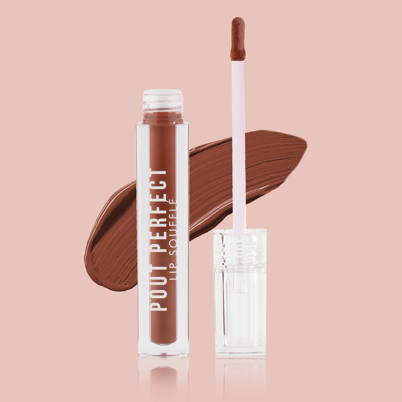 Jaquline USA Pout Perfect Lip Souffle, long lasting Liquid Lipstick, Matte Finish & Smooth Texture, Transfer Proof & Enriched with Hyaluronic Acid & Macadamia Oil, Rose Quartz-6ml