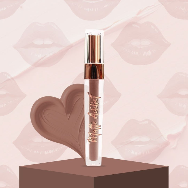 Jaquline USA Matte Addict + Liquid Lipstick, 8Hr stay, Lightweight & Transfer proof - Soft Fawn 06, 3.5ml