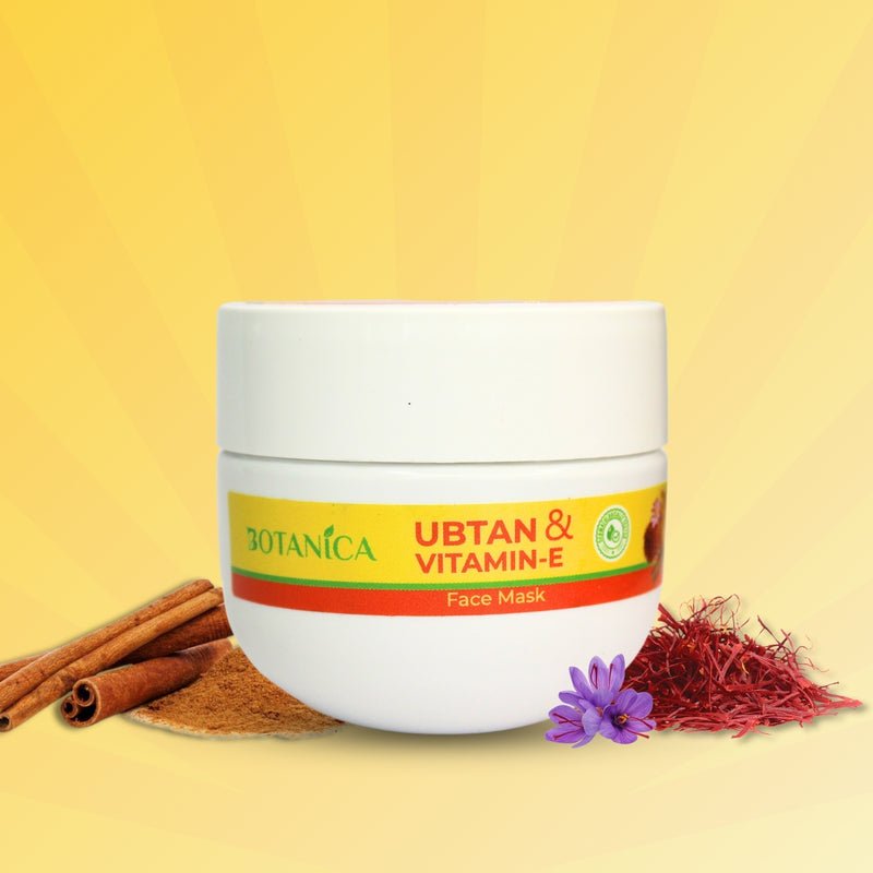 BOTANICA Ubtan & Vitamin E Facemask- Brightens Skin, Soothes & Hydrates Skin, 100g