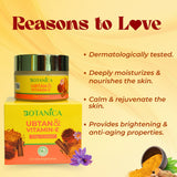 BOTANICA Ubtan & Vitamin E Day Cream 50 - Lightweight, Skin Brightening Cream, Infused with Saffron and Sandalwood Extract, 50ML