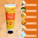 Jaquline USA Vit-C & Ceramides Hand cream- Nourishes hand, makes hand soft & supple, prevents dryness and hydrates skin-30g