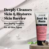 JAQULINE USA Snail Mucin Radiance & Hydration skin care kit | Face Cleanser, Power Serum & Moisturizer Set | Hydrating Face Care Kit | Barrier Repair & Glow Boost | Gift for Her & Him