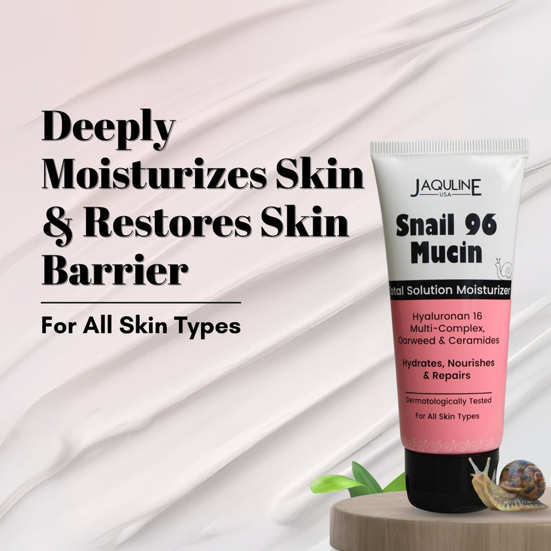 Jaquline USA Snail Mucin All in One Moisturizer 50ml, Long-Lasting Hydration, Deeply Moisturizes Skin & Restores Skin Barrier Infused with Hyaluronic Acid