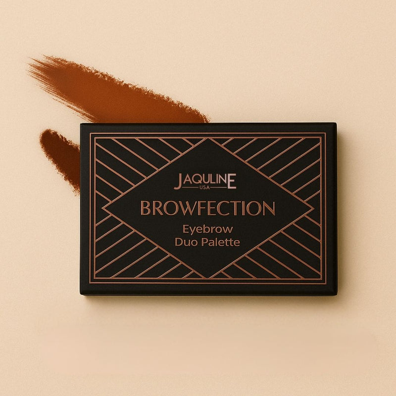 Jaquline USA Browfection Eyebrow Duo Palette- Long Lasting, Has Natural Finish, Buildable Pigment, Easy Blending -4g