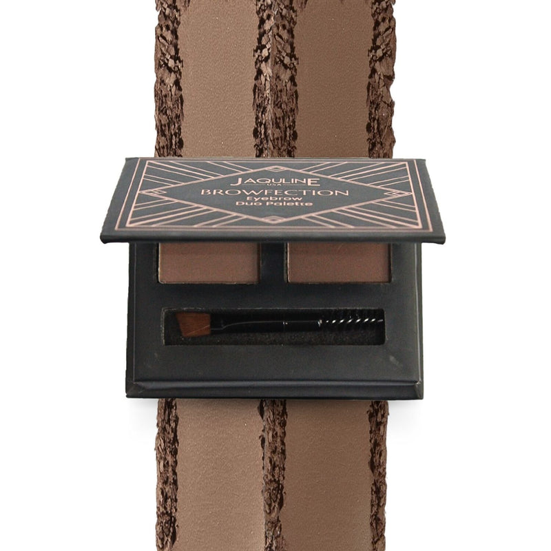 Jaquline USA Browfection Eyebrow Duo Palette- Long Lasting, Has Natural Finish, Buildable Pigment, Easy Blending -4g