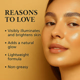 Jaquline USA Lumi Glo Illuminating Strobe Cream Golden Glo-30g, 3 in 1 Multipurpose, Enriched with Hyaluronic Acid & Squalane