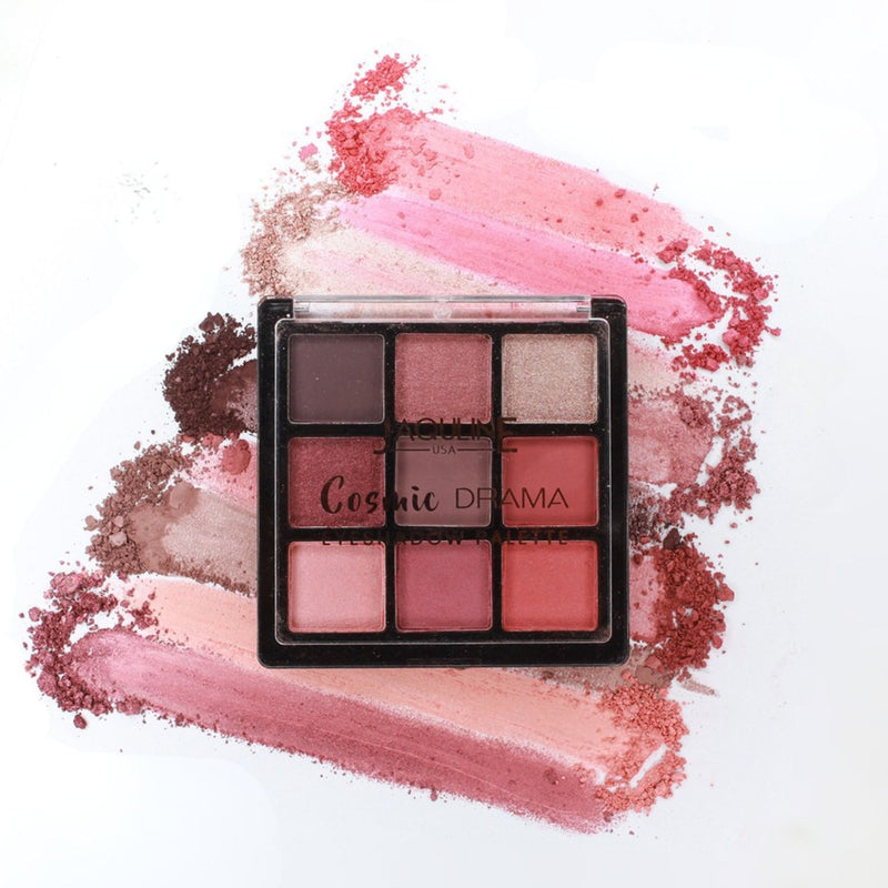 Jaquline USA Cosmic Drama Stardust Eyeshadow Palette 9 in 1, Matte & Shimmer Shades, Rich Smooth Texture, long lasting and Enriched with Sesame Oil (9.9gm)