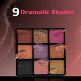 Jaquline USA Cosmic Drama Twilight Eyeshadow Palette 9 in 1, Matte & Shimmer Shades, Rich Smooth Texture, long lasting and Enriched with Sesame Oil (9.9gm)