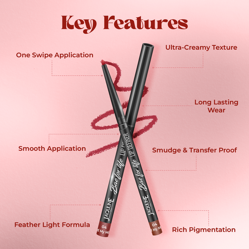 Jaquline USA Bae For Life Lip Definer 0.3g Red My Mind 04