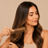 JAQULINE USA Rosewood Wooden Dual Tooth Comb Teeth Detangling Styling Comb Anti Frizz Scalp Massage Natural Grooming Tool for Men Women All Hair Types