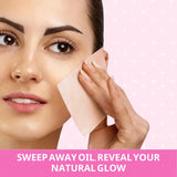 Jaquline USA Pink Oil Absorbing Sheets 100N - Instant Oil Control Blotting Paper for Face, Gentle on Skin, Travel Friendly, Portable and Convenient for Daily Use