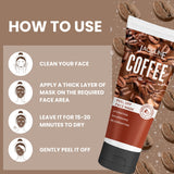 Jaquline USA Coffee Peel Off Face Mask, All Skin Types, Deep Cleansing, Removes Tan -100ml