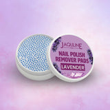 JAQULINE USA Lavender Nail Polish Remover Pads | Acetone-Free Nail Paint Remover Wipes | With Vitamin E, Aloe Vera & Olive Oil | Travel Friendly | 30 Pads