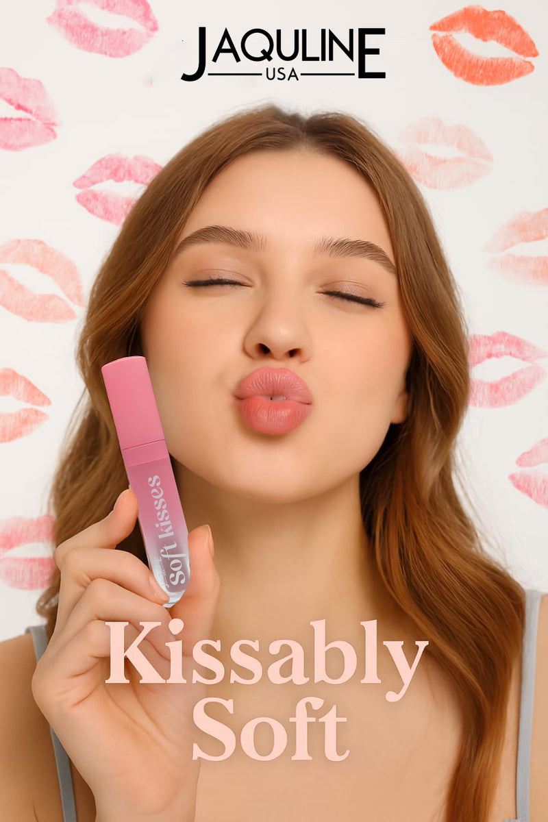 Jaquline USA Soft Kisses Liquid Lipstick long lasting, Matte Finish & Silky-Smooth Texture, Enriched with Hyaluronic Acid & Vitamin E, Dreamy Nude 4.2 ml