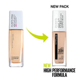 Maybelline New York Super Stay Full Coverage Active Wear Liquid Foundation 120, Classic Ivory | Matte Finish with 30 HR Wear; Transfer Proof, 30 ml