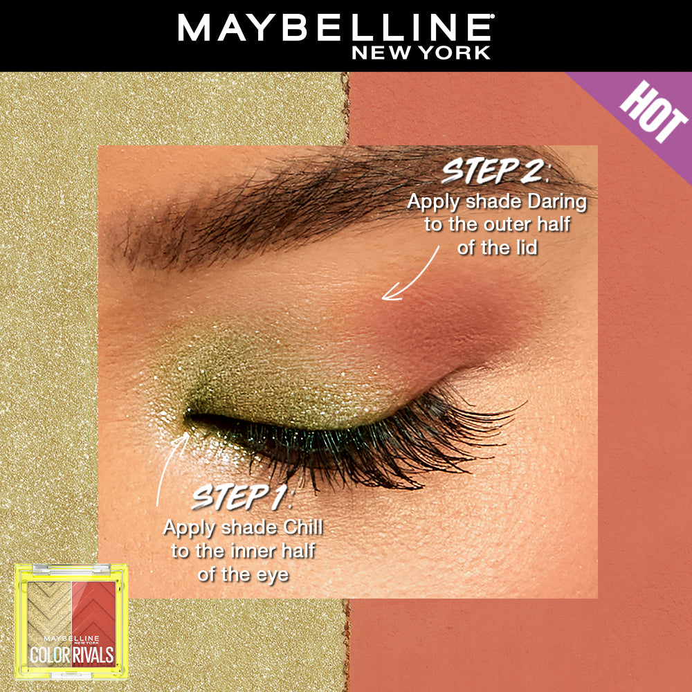 Maybelline Color Rivals Shadow Longwear Duo Eyeshadow Palette: Chill x ...