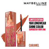 Maybelline New York Superstay Vinyl Ink - Longwear Shine Lip Color, Caramel, 4.2g