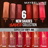 Maybelline New York Superstay Vinyl Ink - Longwear Shine Lip Color, Caramel, 4.2g