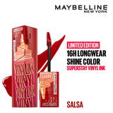 Maybelline New York Superstay Vinyl Ink - Longwear Shine Lip Color, Salsa, 4.2g