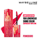 Maybelline New York Superstay Vinyl Ink - Longwear Shine Lip Color, Pomodoro, 4.2g