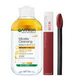 Maybelline New York Love at First Swipe Lip Kit - Superstay Matte Ink Voyager+ Garnier Biphase Micellar, 130g