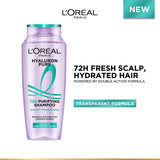 L’Oréal Paris Hyaluron Pure 72H Purifying Shampoo For Fresh Scalp & Hydrated Hair, 340 ml