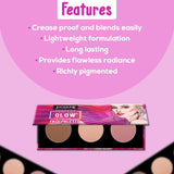 Jaquline USA Perfect Glow 3in1 Contour: Face Pallete 01