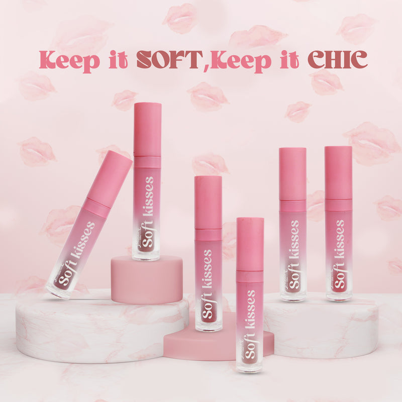Jaquline USA Soft Kisses Liquid Lipstick long lasting, Matte Finish & Silky-Smooth Texture, Enriched with Hyaluronic Acid & Vitamin E, Blush Buzz 4.2 ml