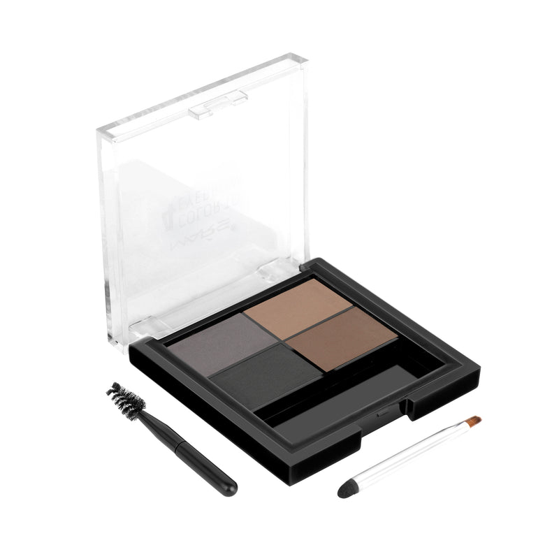 MARS 4 in 1 Eyebrow Powder Cake with Angled Eyebrow Brush and Spoolie | Long Lasting & Waterproof (8g)