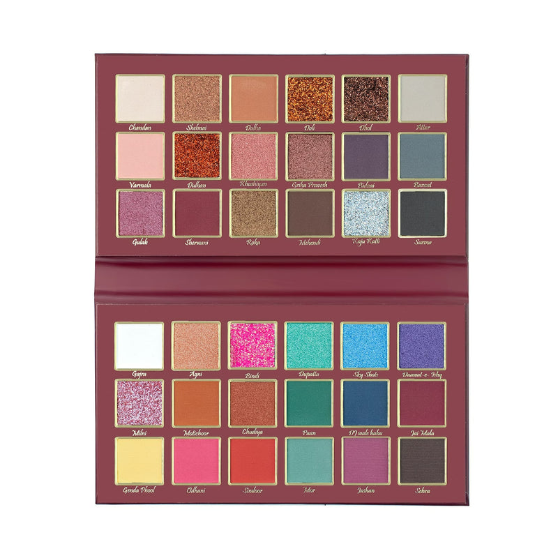 MARS Jashn-e-Shringaar 36 Color Eyeshadow Palette | Matte, Shimmer & Glitter Shades | Highly Pigmented Party Palette (36.0 gm) (Multicolor)