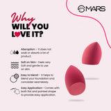 MARS Master Blender for Makeup | Dual-Sided Excellence | Flat for Precision | Premium Material | Durable | Less Product Absorption | Slant Shaped For Even Application