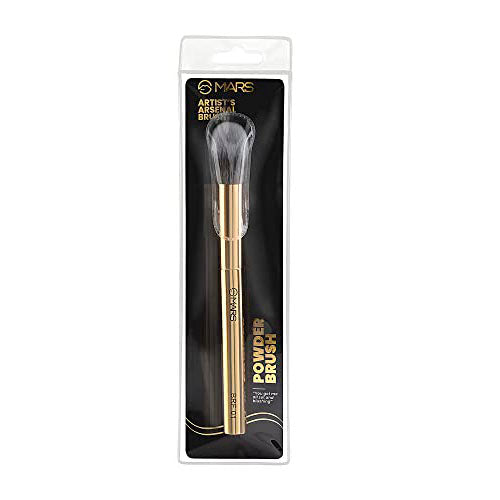 MARS Artist's Arsenal Professional Powder make up Brush for Face | Feather Soft Touch | Precise Synthetic Bristle | Luxe Packaging makeup brush (Golden)