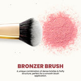 MARS Artist's Arsenal Professional Bronzer Makeup Brush for Face & Cheeks | Feather Soft Touch & High Density | Precise Synthetic Bristle | Luxe Packaging makeup brush (Golden)